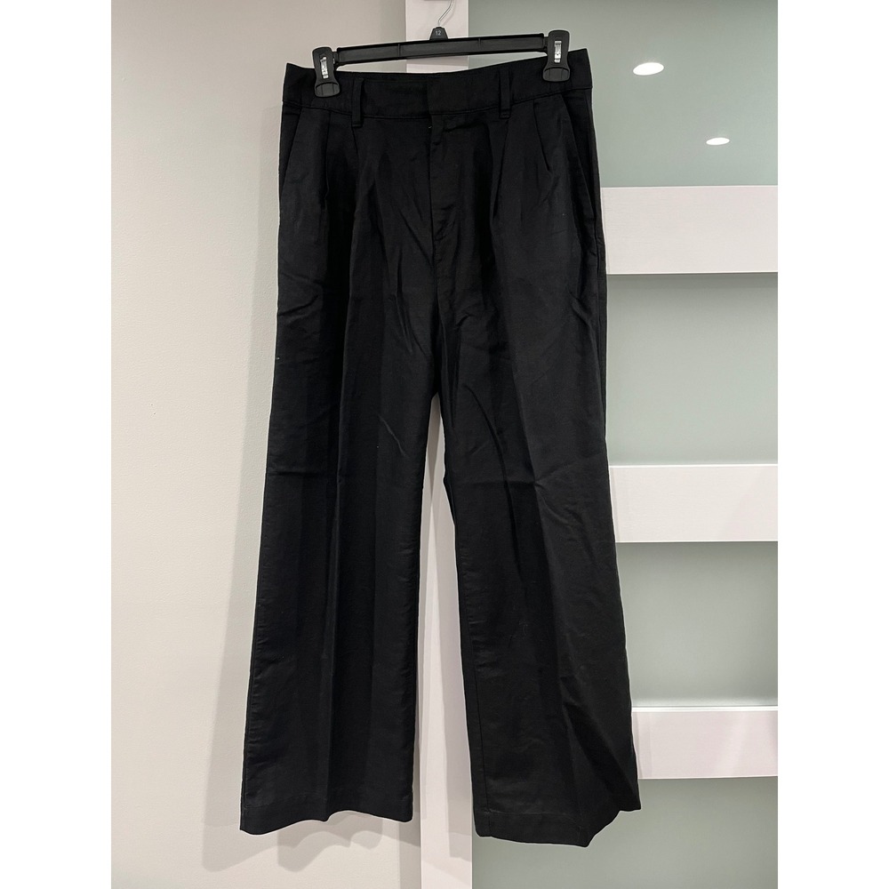GAP‎ Black Wide Leg Pleated Dress Pants Women Size 12